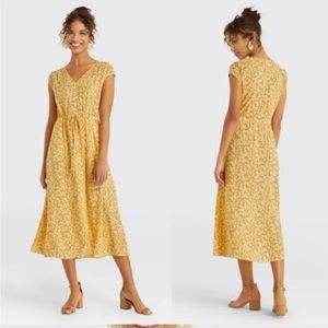 Draper James Yellow Button down Dress Size M